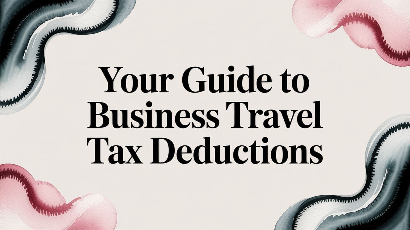 Title card for a guide to business travel tax deductions