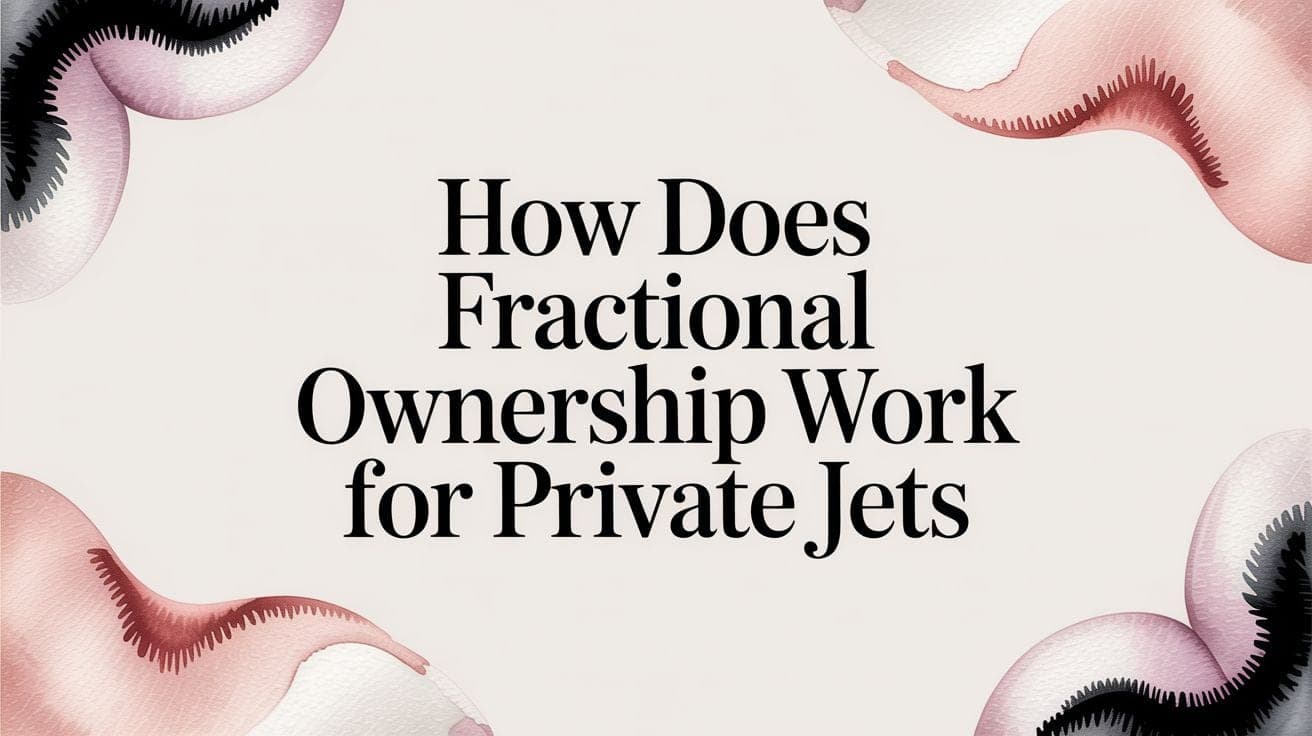 Title card for an explainer on how fractional ownership works for private jets