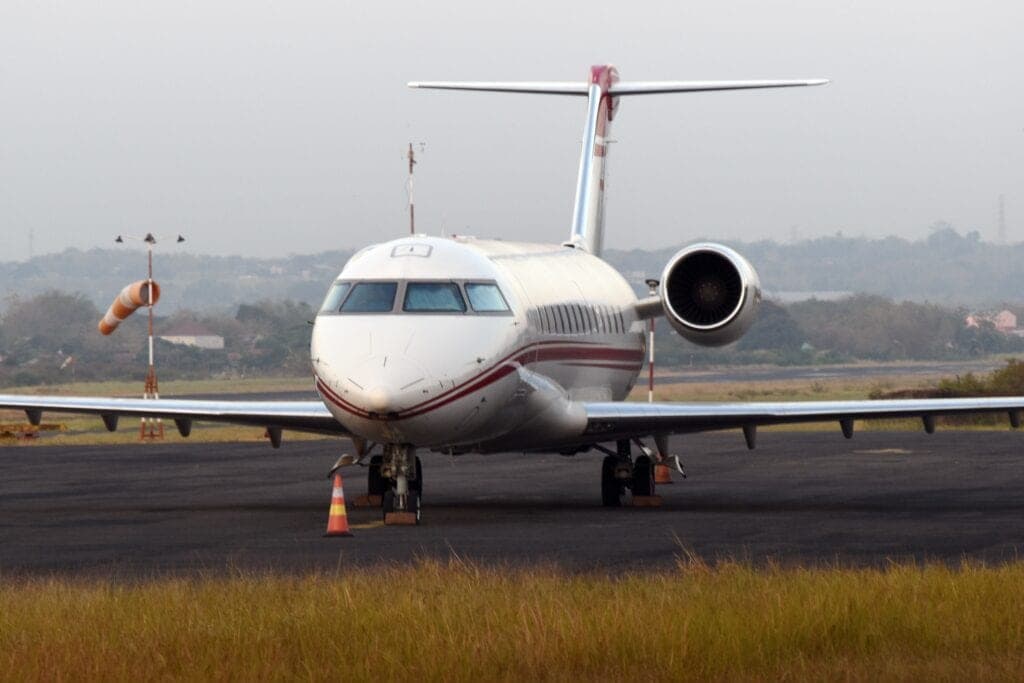 Bombardier Challenger 850 exterior parked at airport