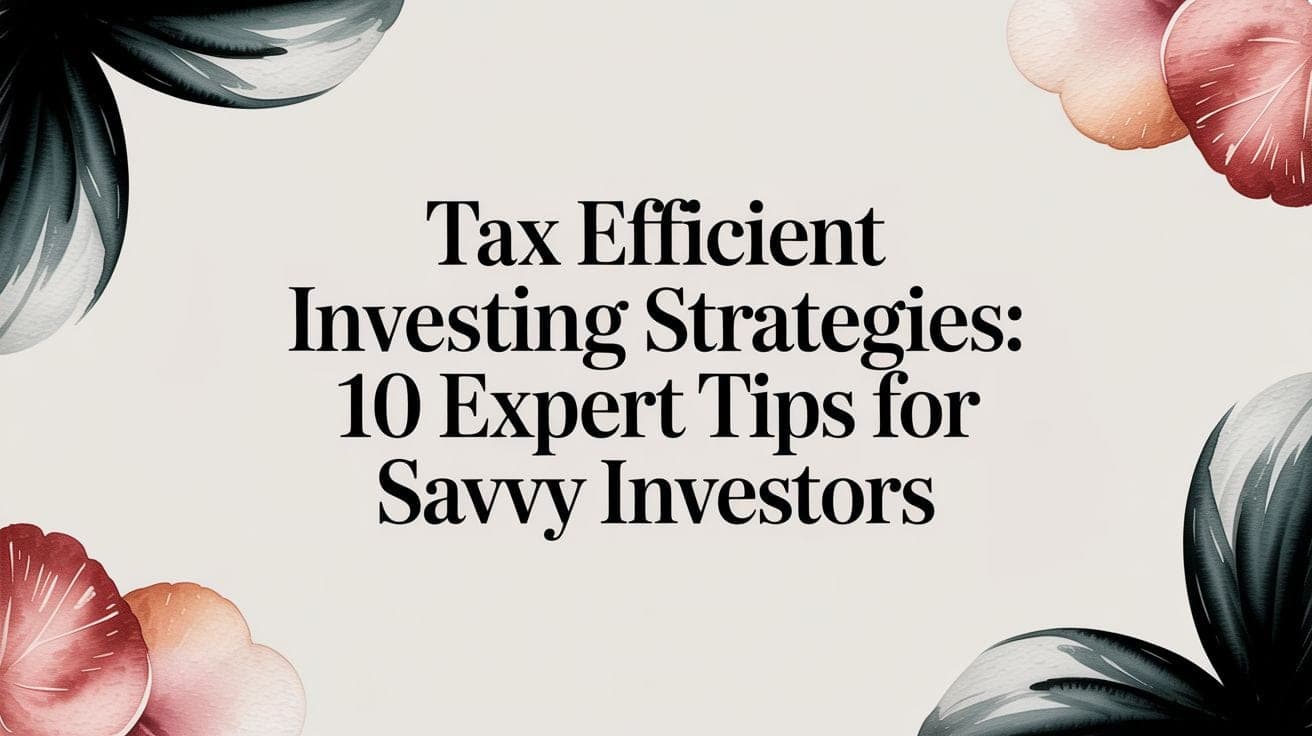 Title card for an article on ten tax efficient investing strategies