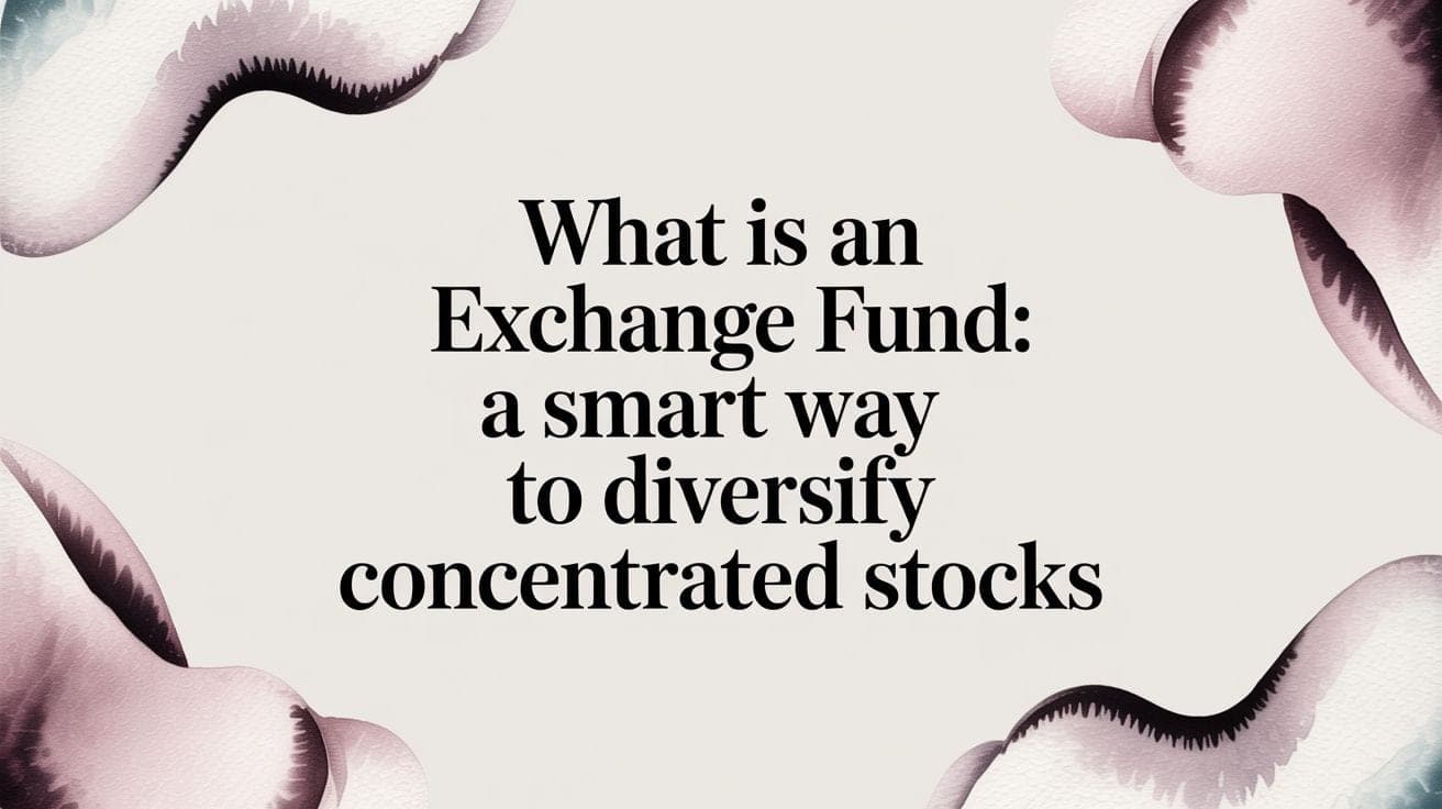 Title card for an explainer on what an exchange fund is