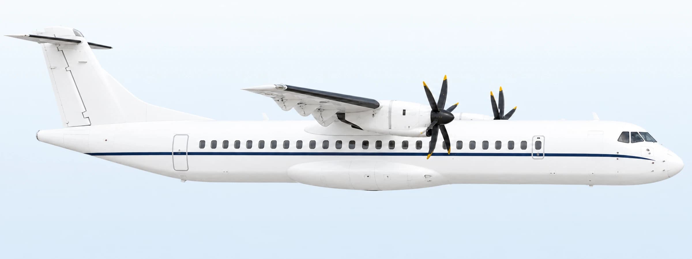 Regional turboprop airliner side profile illustration