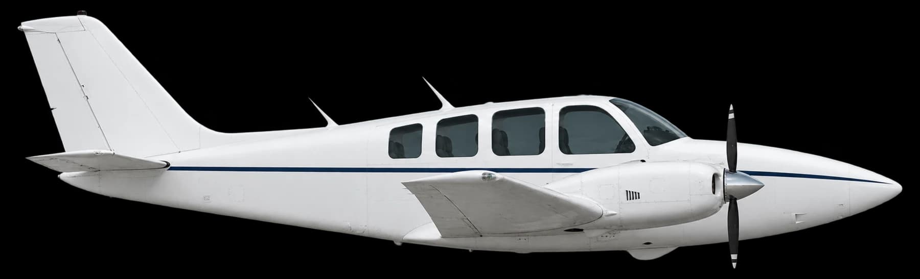 Beechcraft Baron 58 side profile illustration