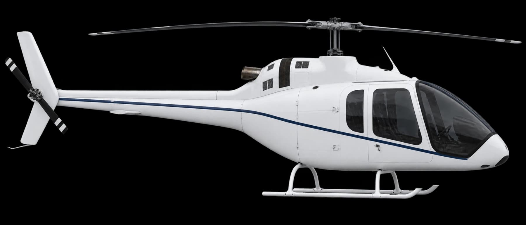 Bell 505 Jet Ranger X side profile illustration