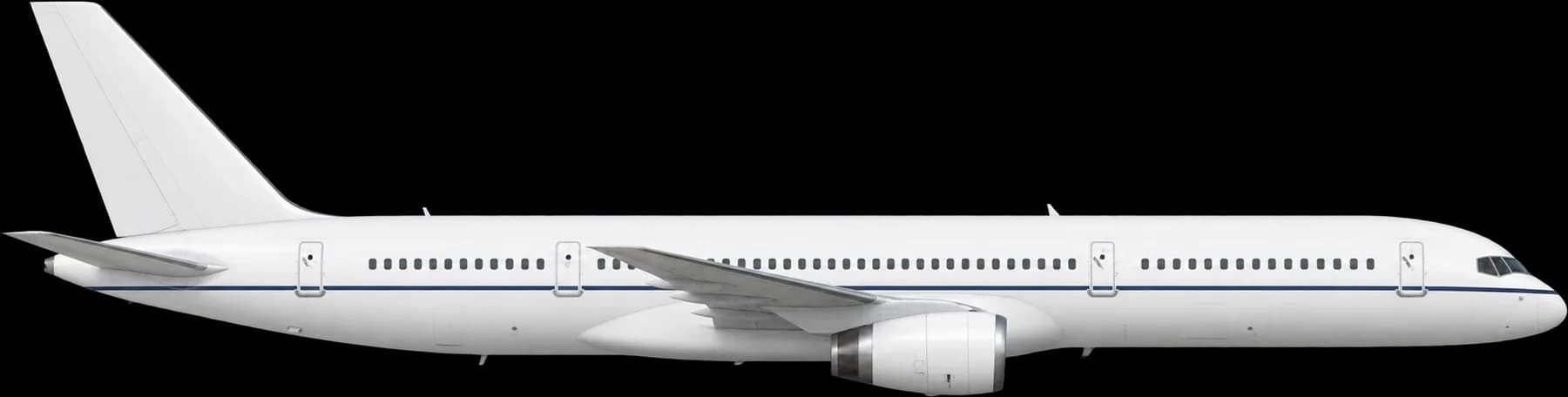 Illustration of a Boeing 757, side view
