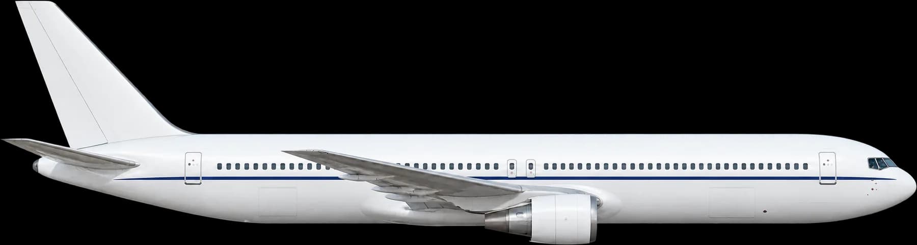 Illustration of a Boeing 767, side view
