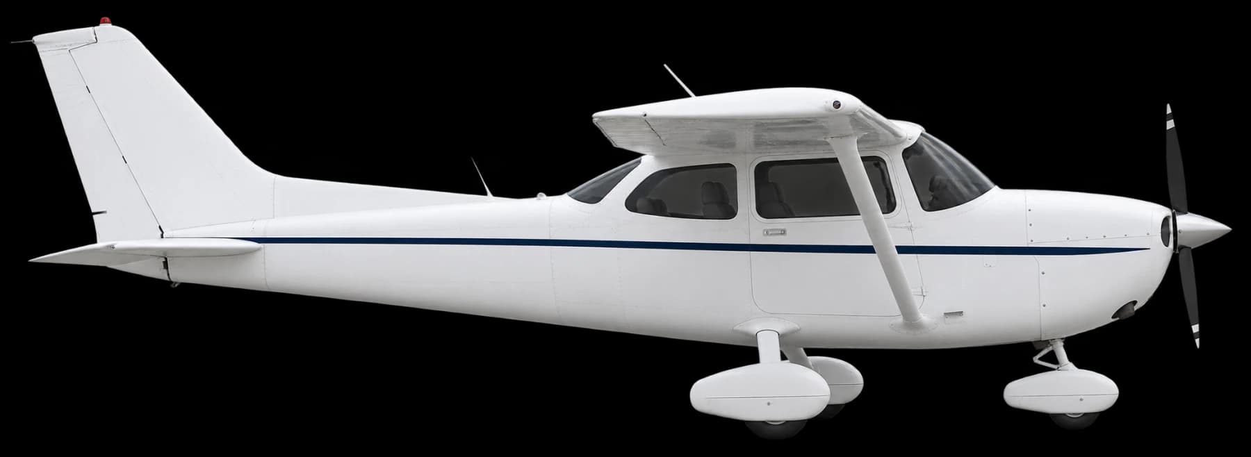 Cessna 172 Skyhawk side profile illustration