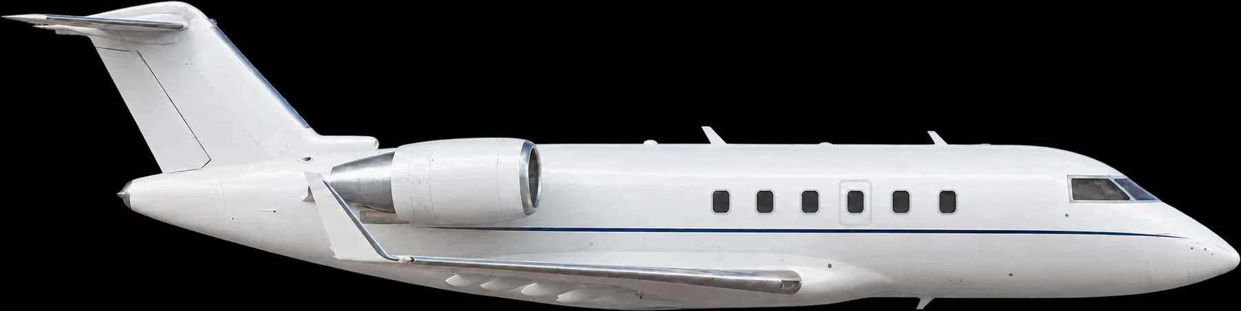 Bombardier Challenger 604 side profile illustration