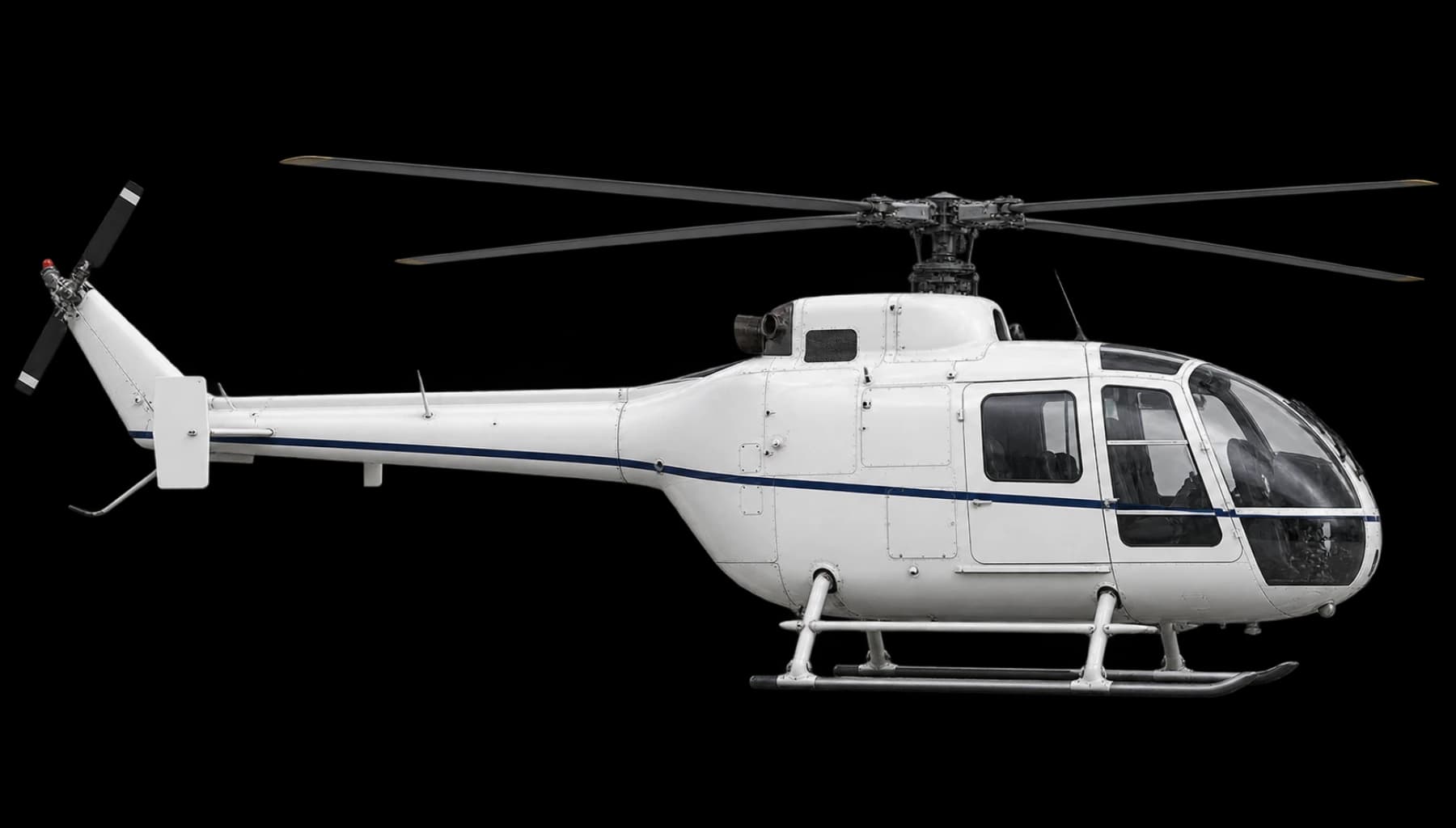 MBB BO 105 side profile illustration