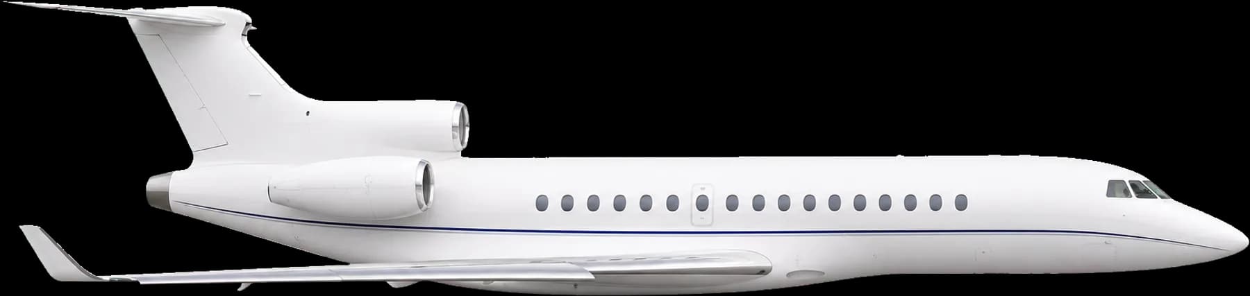 Illustration of a Dassault Falcon 7X, side view