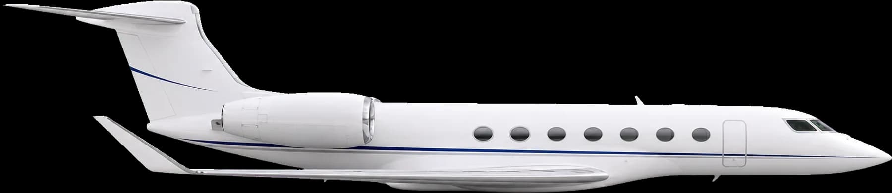 Illustration of a Gulfstream G650, side view