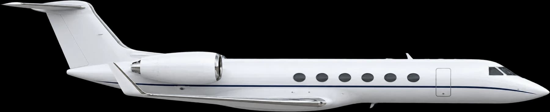 Illustration of a Gulfstream V, side view
