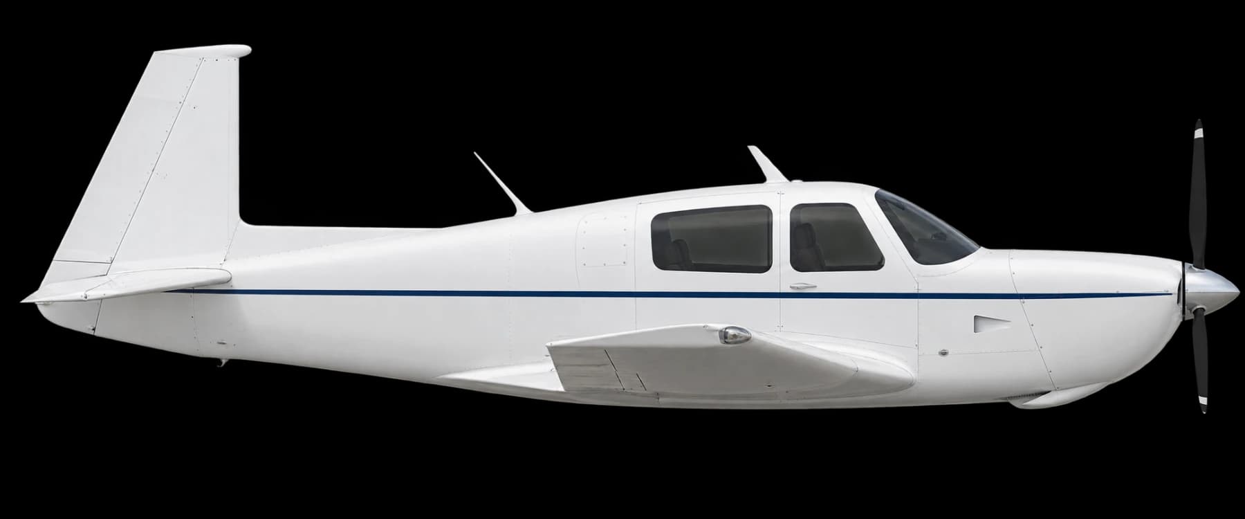 Mooney M20 side profile illustration