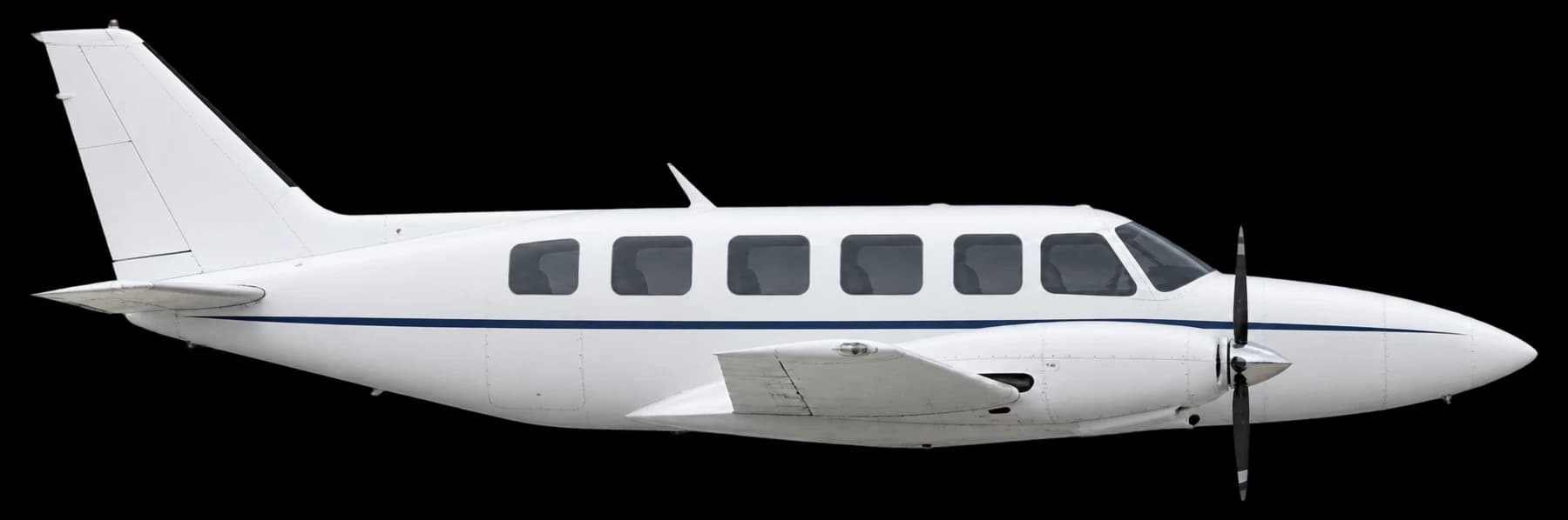 Piper PA-31-350 Navajo Chieftain side profile illustration