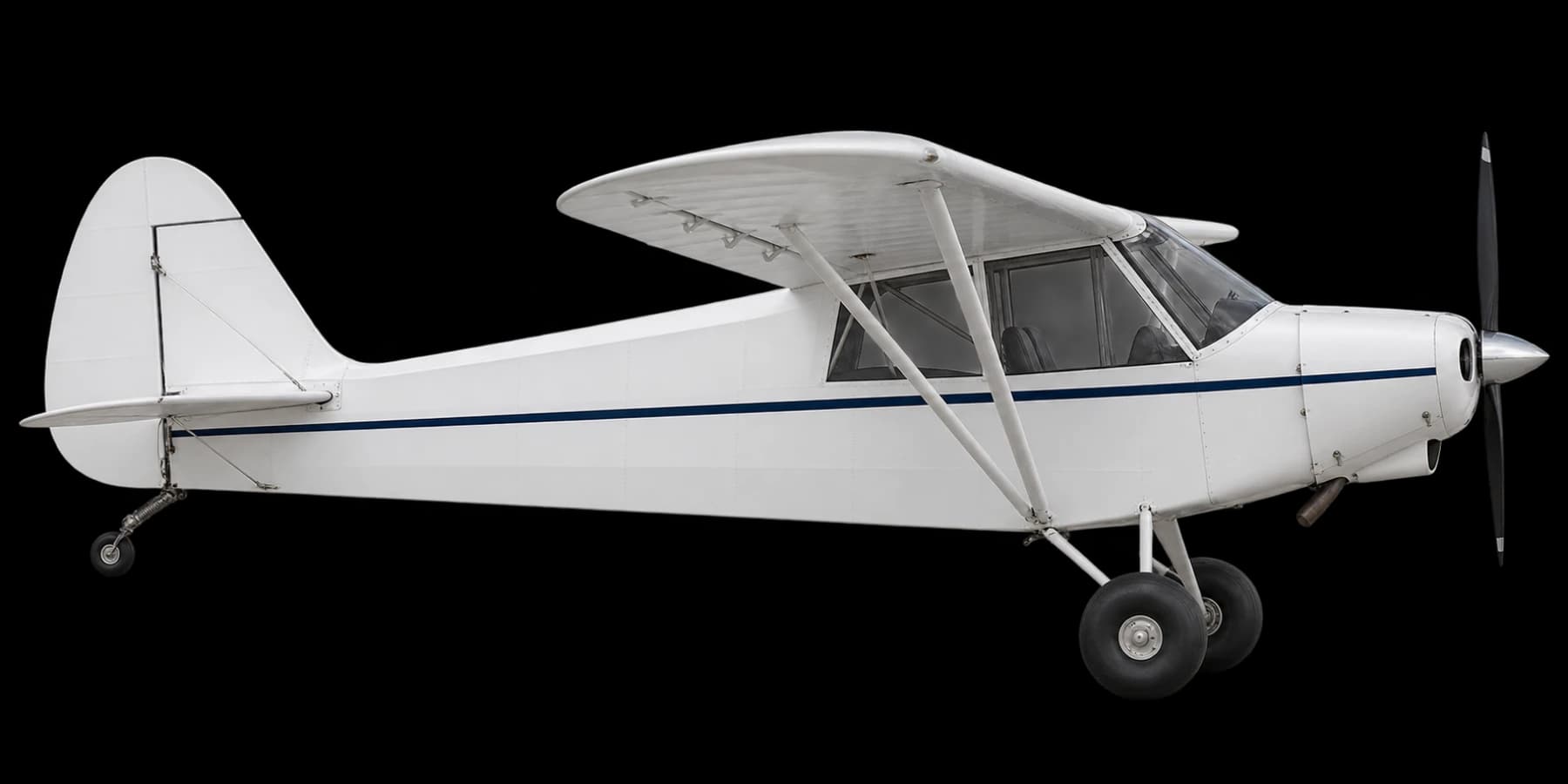Piper PA-18 Super Cub side profile illustration