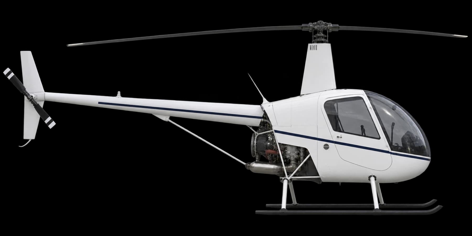 Robinson R22 Beta II side profile illustration
