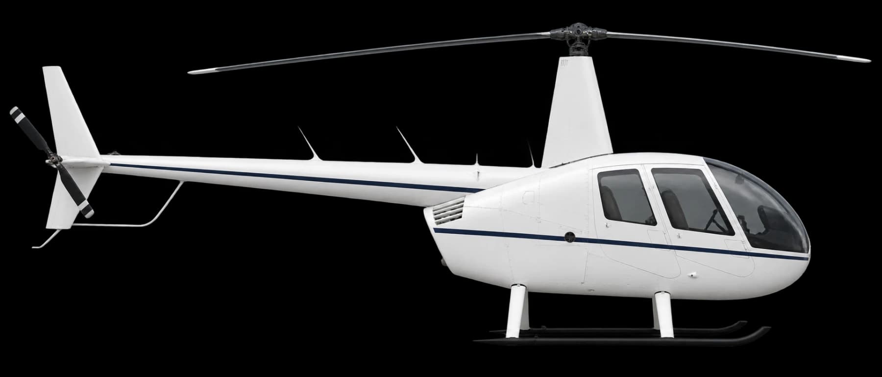 Robinson R44 Raven II side profile illustration