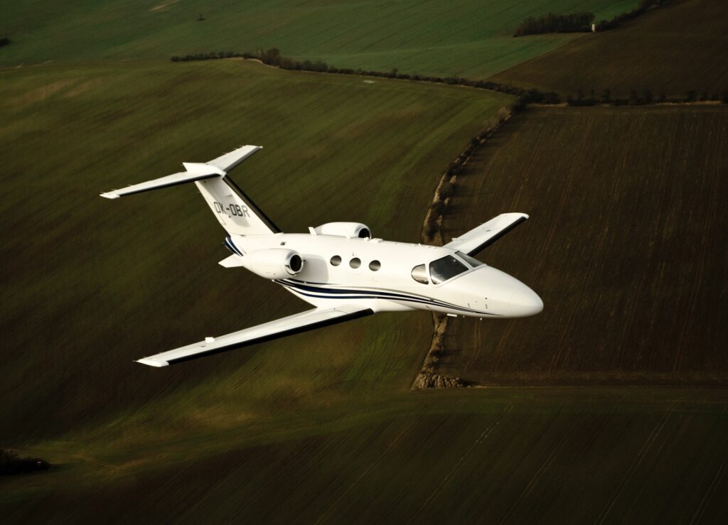 Cessna Citation Mustang very light jet in flights air to air shot