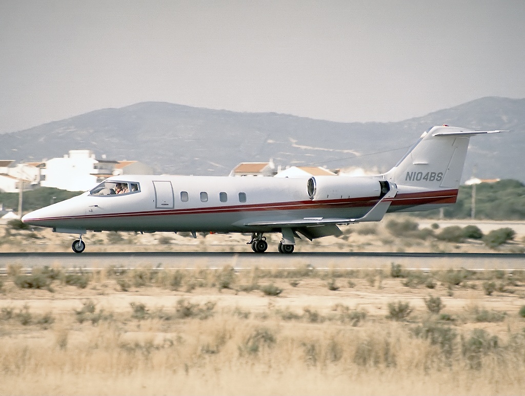 Bombardier Learjet 55 exterior on ground at airport