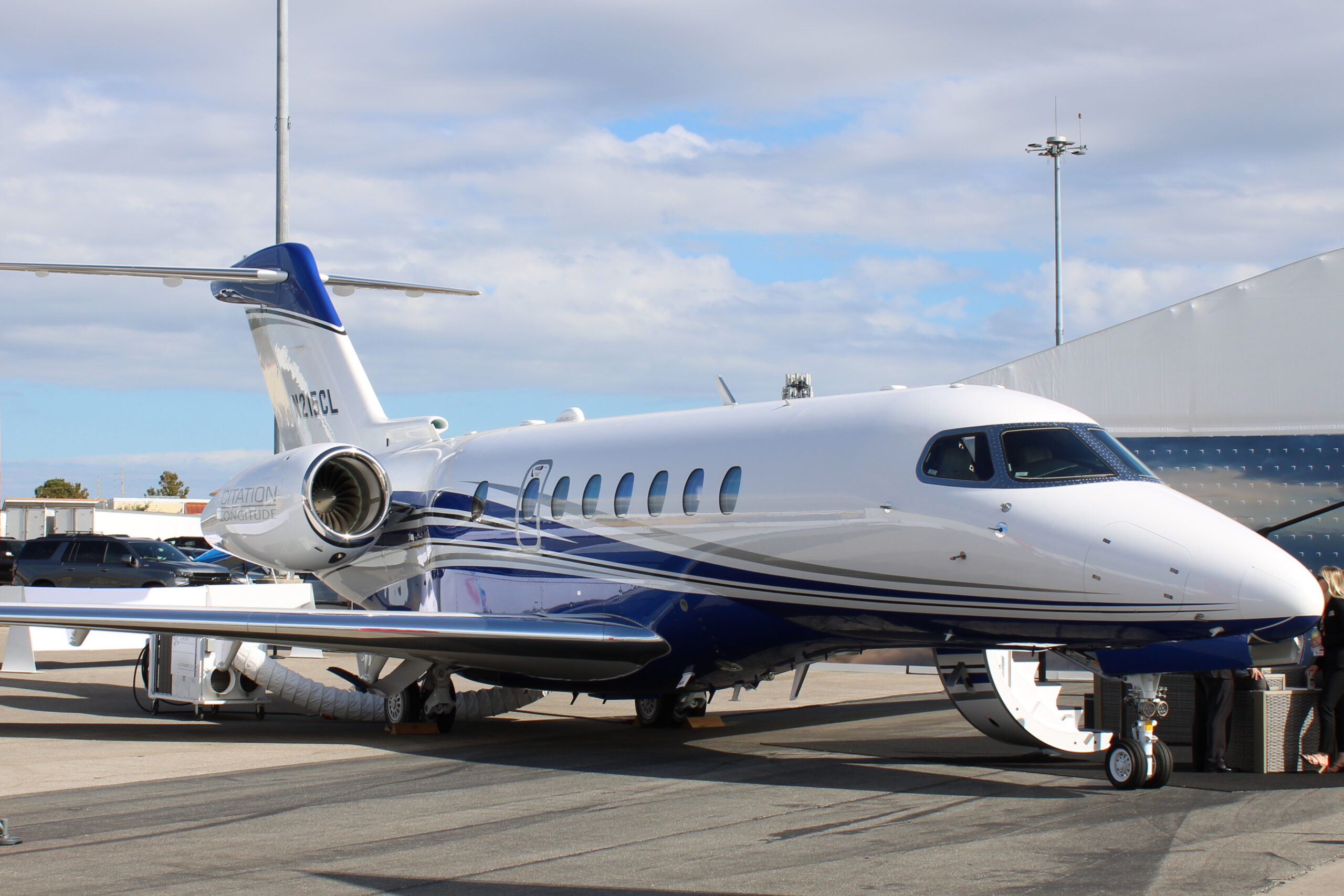 Cessna Citation Longitude on ramp at airshow