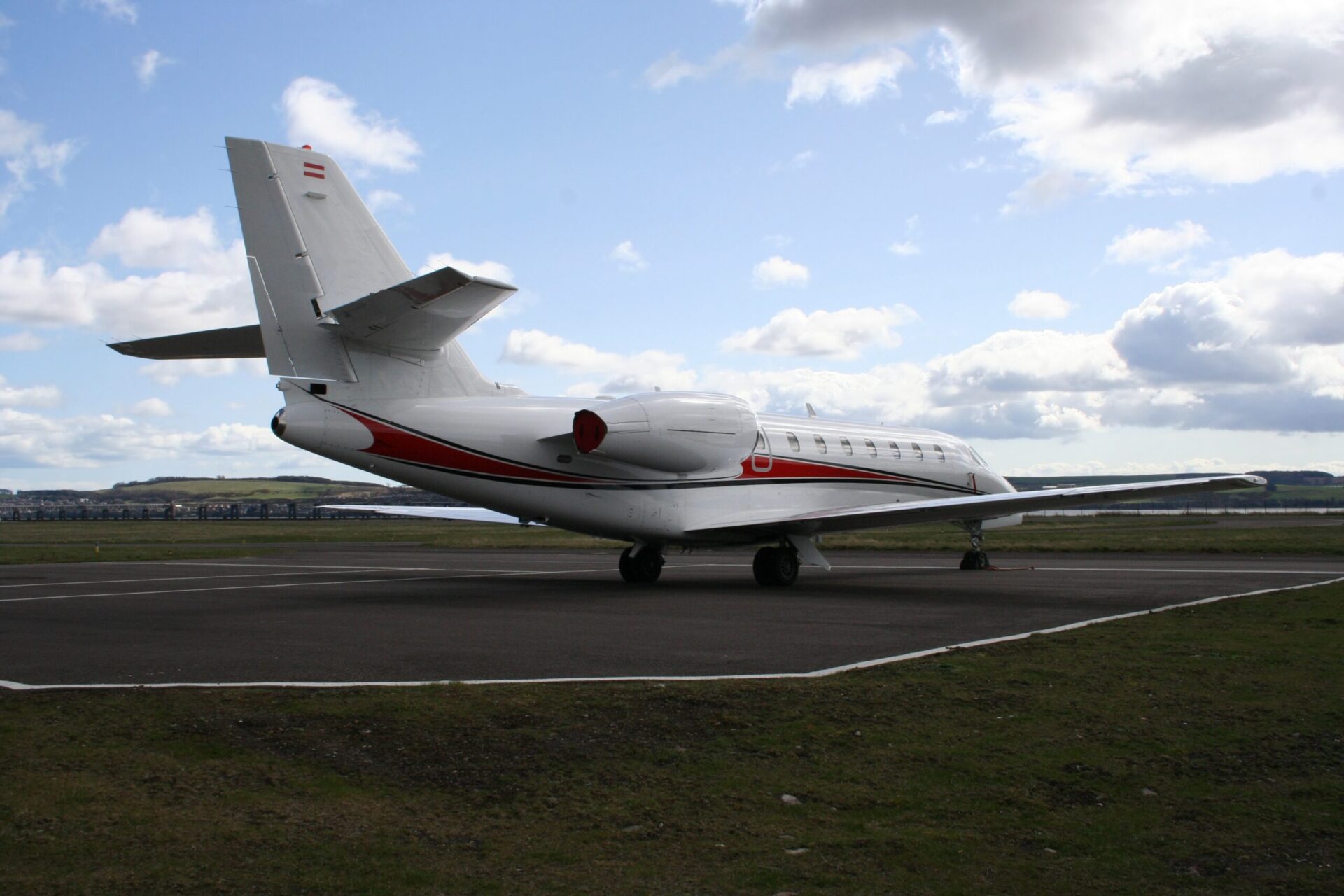 Cessna Citation Sovereign parked at airport