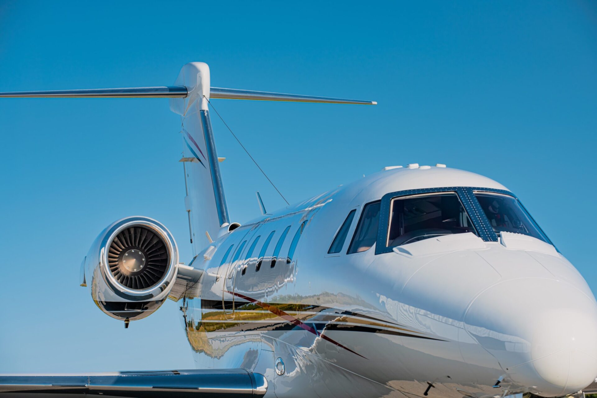 Close up side shot of Cessna Citation aircraft
