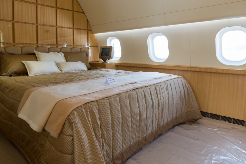 Full size bed on VIP airliner