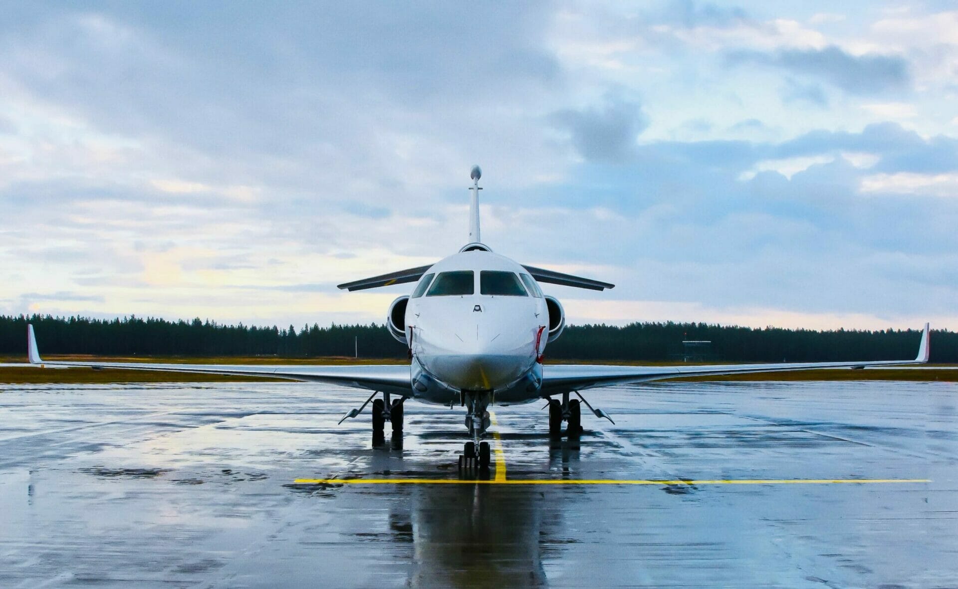 private jet front on