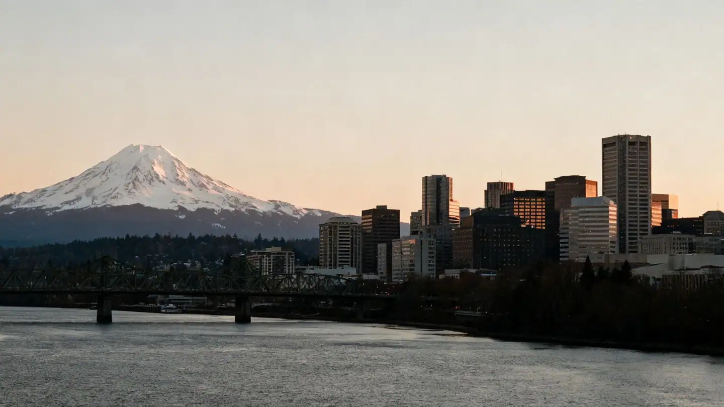 The Portland at sunset
